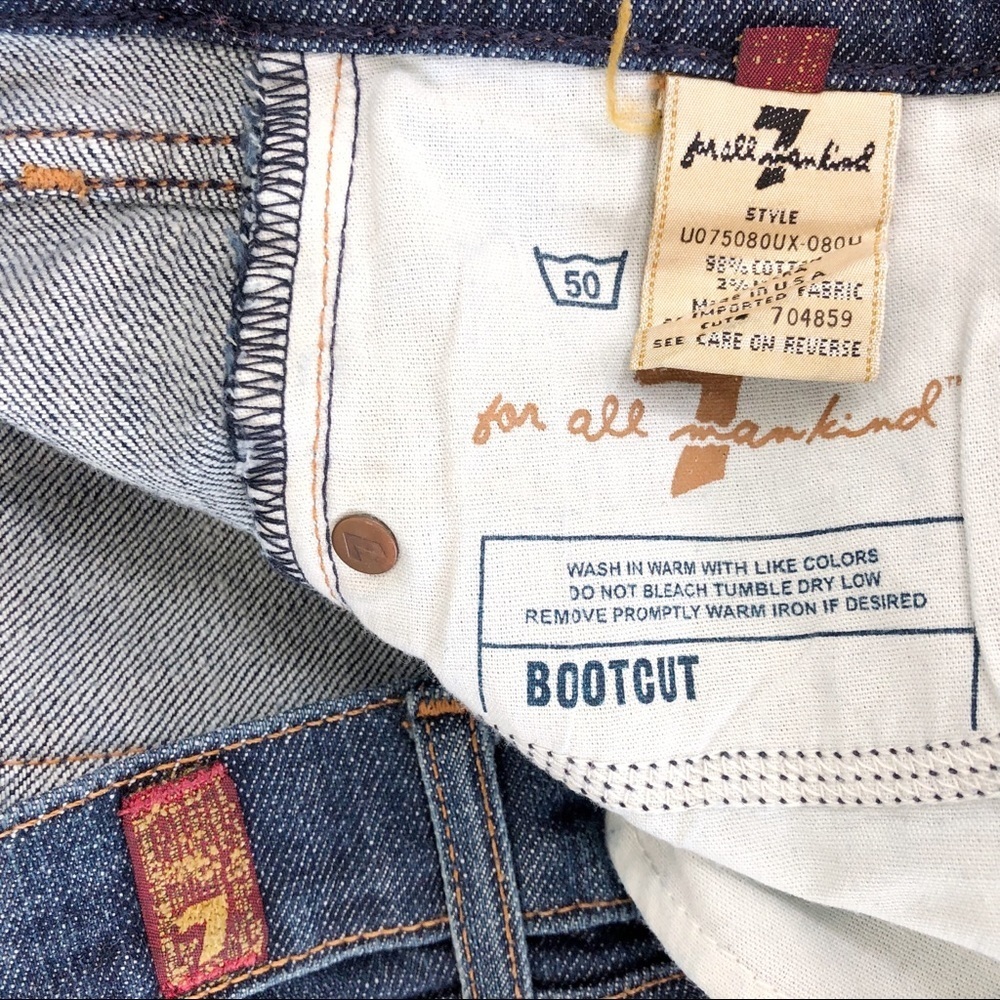 7 for all Mankind Bootcut Jean Embellished Pockets - Picture 5 of 6